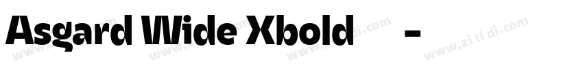 Asgard Wide Xbold字体字体转换